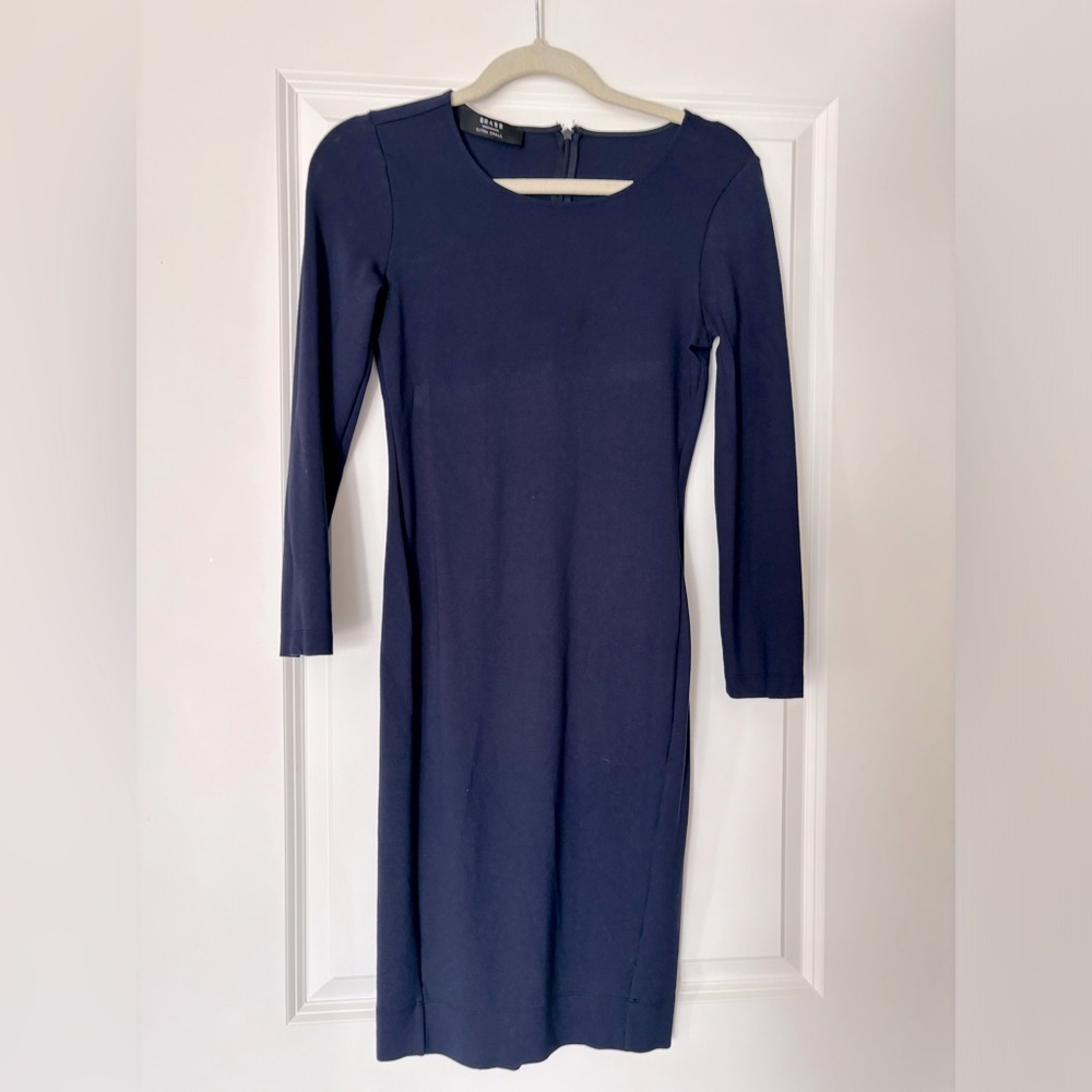 Navy power lunch dress